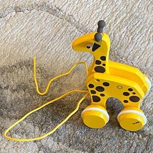BRIO 30200 Toddler Pull Along Giraffe Wood Baby Toy with Bobbing Head